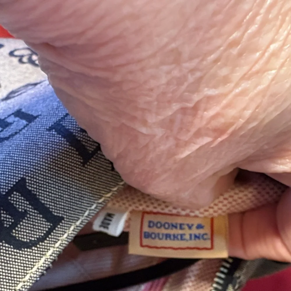 Dooney & Bourke Tan and Black Logo Hobo Bag